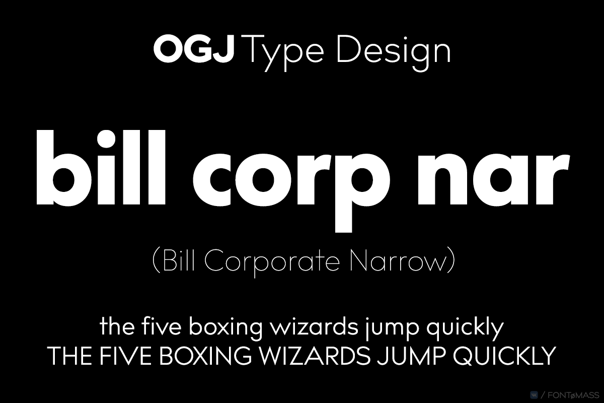 Bill Corporate Narrow Font